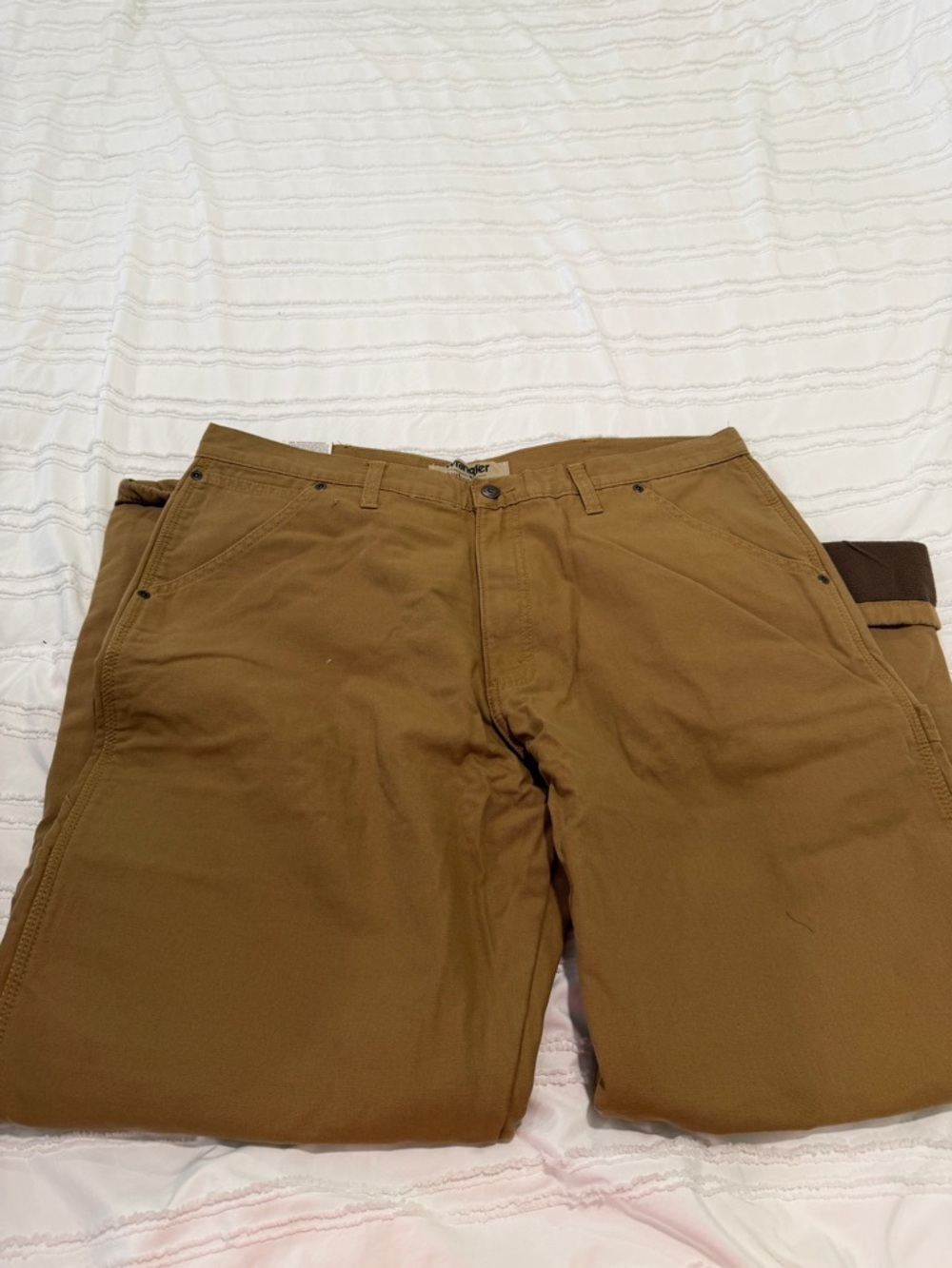 Wrangler Tan Work Chinos with Reinforced Pockets - Picture 5 of 5